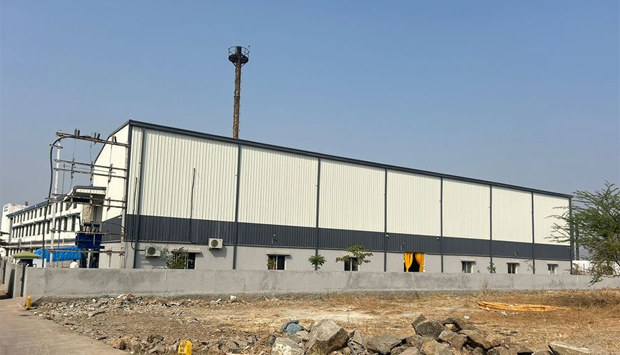 Industrial compound wall fencing project in Talegaon