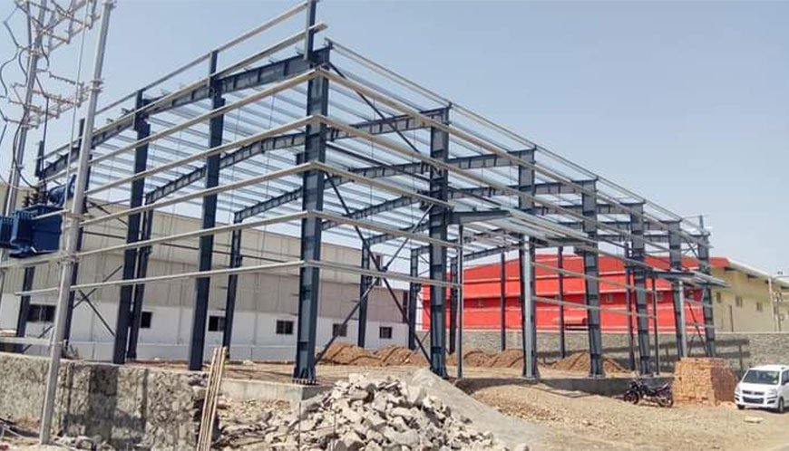Steel factory shed fabrication work in Talegaon